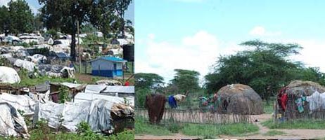 Idp camps and homesteads
